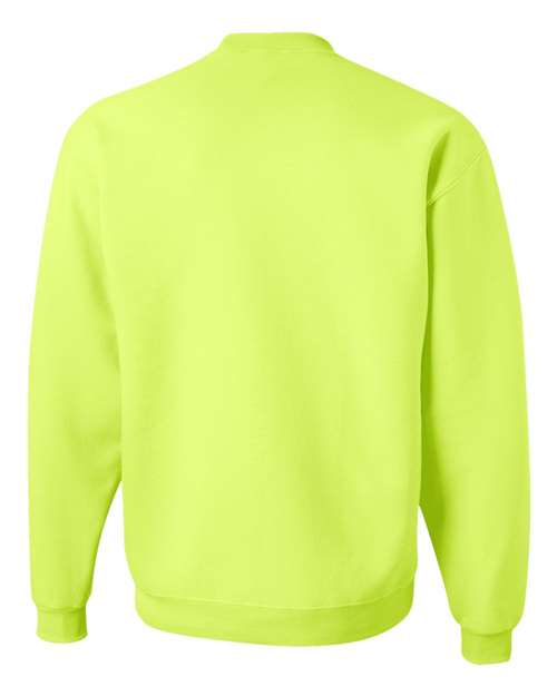 JERZEES 4662MR Unisex Super Sweats NuBlend® Crewneck Sweatshirt - Safety Green - back