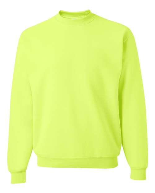 JERZEES 4662MR Unisex Super Sweats NuBlend® Crewneck Sweatshirt - Safety Green - front
