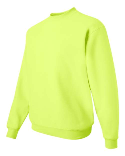 JERZEES 4662MR Unisex Super Sweats NuBlend® Crewneck Sweatshirt - Safety Green - side