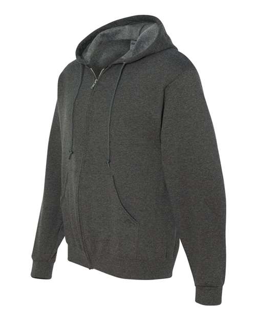 JERZEES 993MR Unisex NuBlend® Full-Zip Hooded Sweatshirt - Black Heather - side