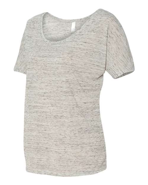 BELLA + CANVAS 8816 Women’s Slouchy Tee - White Marble - side