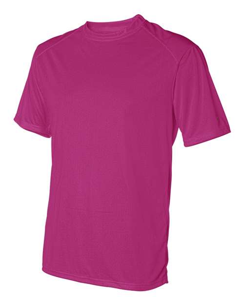 Badger 4120 Men's B-Core Sport Shoulders T-Shirt - Hot Pink - side
