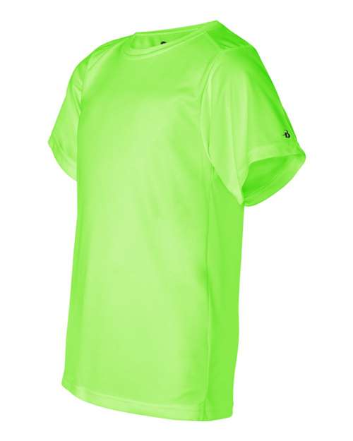 Badger 2120 Youth B-Core T-Shirt - Lime - side