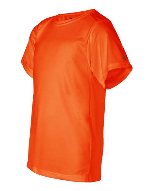 Badger 2120 Youth B-Core T-Shirt - Safety Orange - side