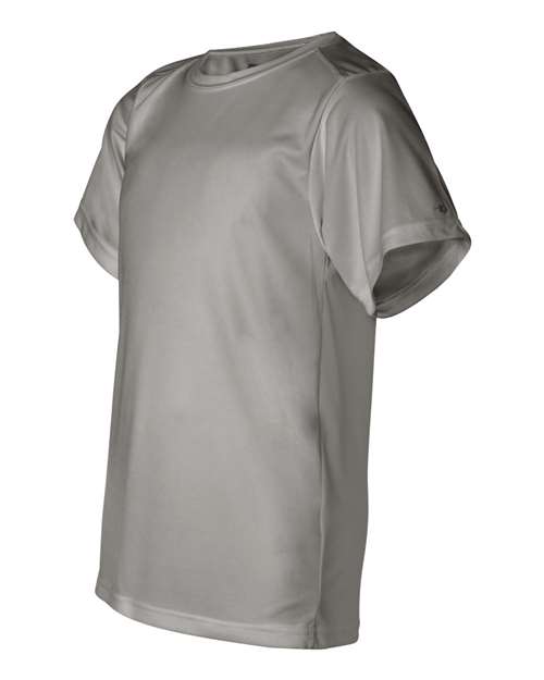 Badger 2120 Youth B-Core T-Shirt - Silver - side
