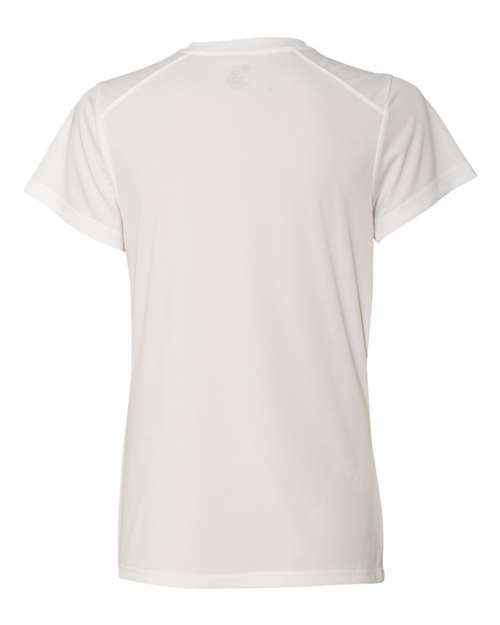 Badger 4162 Women’s B-Core V-Neck T-Shirt - White - back
