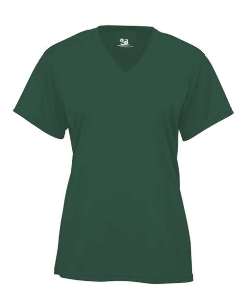 Badger 4162 Women’s B-Core V-Neck T-Shirt - Forest - front