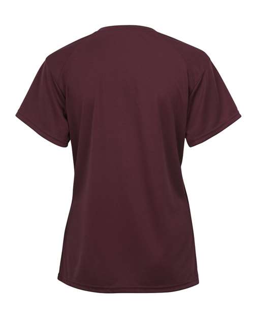 Badger 4162 Women’s B-Core V-Neck T-Shirt - Maroon - back
