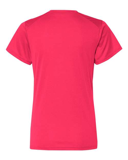 Badger 4162 Women’s B-Core V-Neck T-Shirt - Hot Coral - back