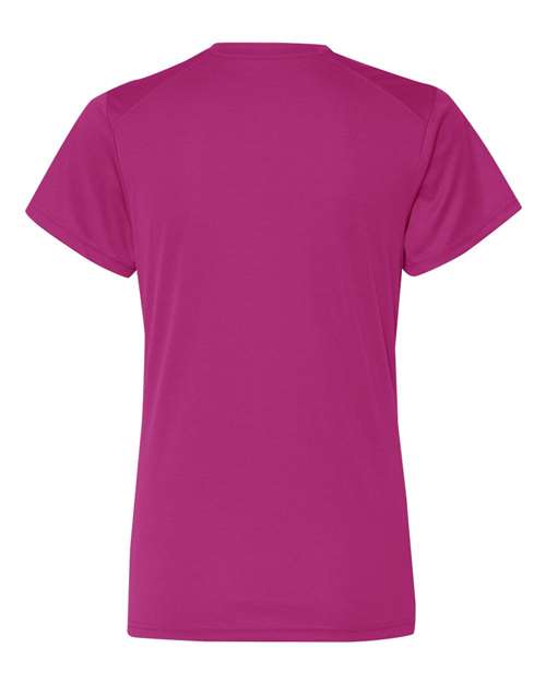 Badger 4162 Women’s B-Core V-Neck T-Shirt - Hot Pink - back
