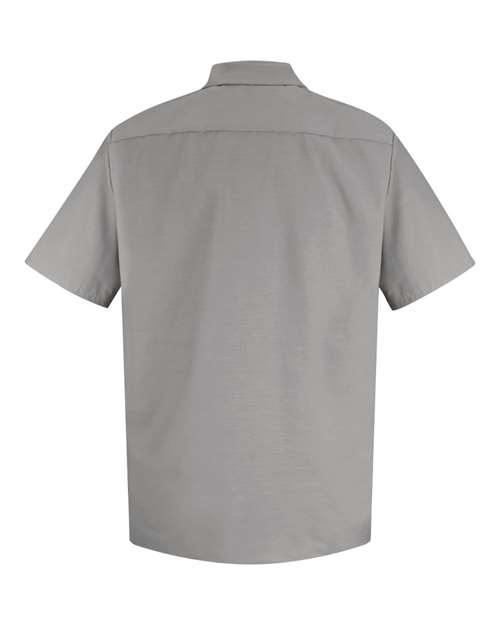 Red Kap SP26 Men's Specialized Short Sleeve Pocketless Work Shirt - Light Grey - back