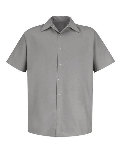 Red Kap SP26 Men's Specialized Short Sleeve Pocketless Work Shirt - Light Grey - front