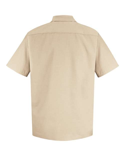 Red Kap SP26 Men's Specialized Short Sleeve Pocketless Work Shirt - Light Tan - back