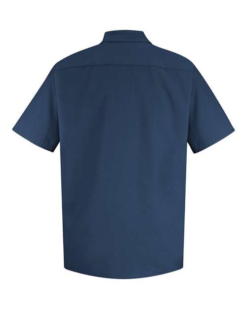 Red Kap SP26 Men's Specialized Short Sleeve Pocketless Work Shirt - Navy - back