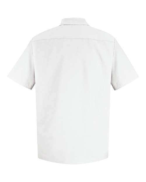 Red Kap SP26 Men's Specialized Short Sleeve Pocketless Work Shirt - White - back