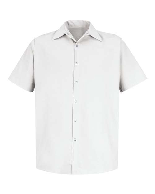 Red Kap SP26 Men's Specialized Short Sleeve Pocketless Work Shirt - White - front