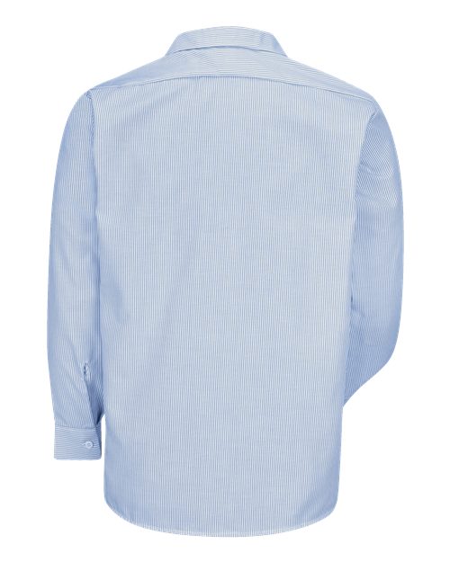 Red Kap SL10 Men's Industrial Stripe Work Shirt - WB-Blue/ White - back