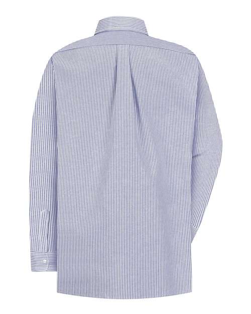 Red Kap SR70 Men's Executive Oxford Dress Shirt - BS-Blue/ White Stripe 33 - back
