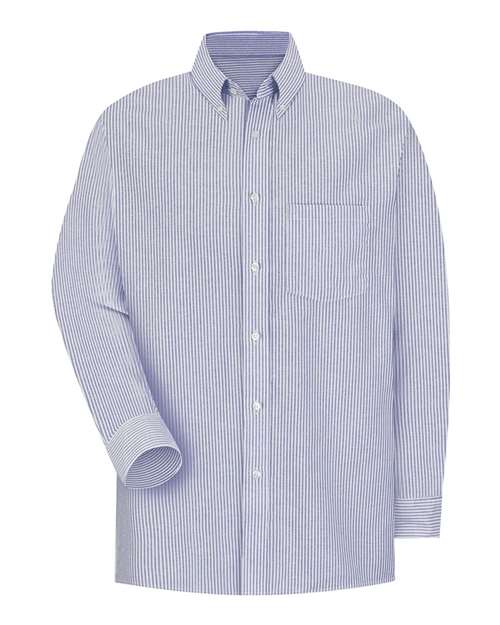 Red Kap SR70 Men's Executive Oxford Dress Shirt - BS-Blue/ White Stripe 34 - front