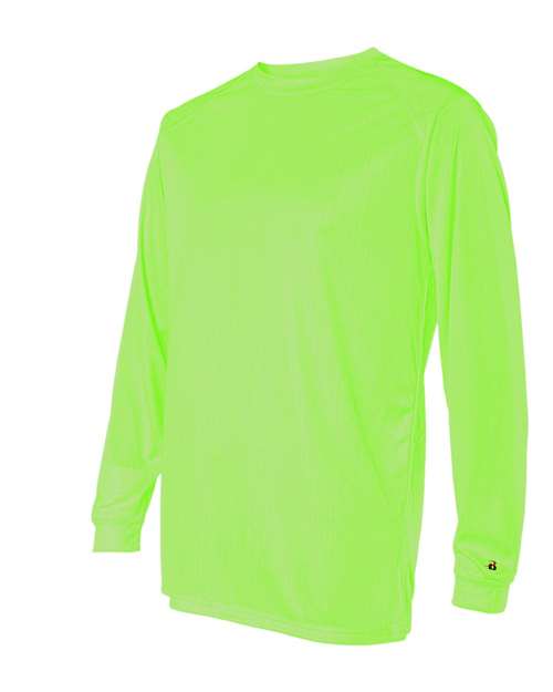 Badger 4104 Unisex B-Core Long Sleeve T-Shirt - Lime - side