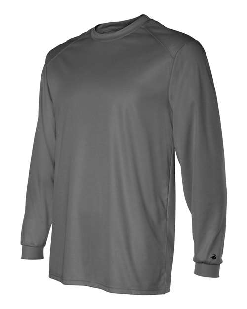 Badger 4104 Unisex B-Core Long Sleeve T-Shirt - Graphite - side