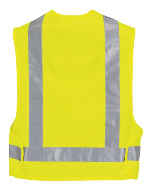 Red Kap VYV6 Men's High Visibility Safety Vest - Yellow/ Green - back