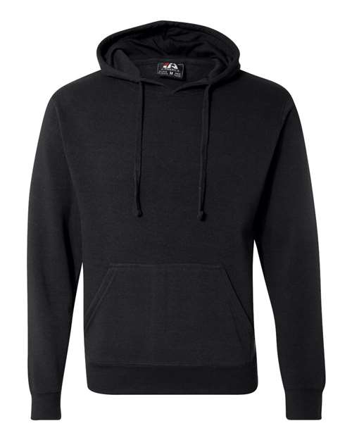 J. America 8620 Men's Cloud Fleece Hooded Sweatshirt - Black - front
