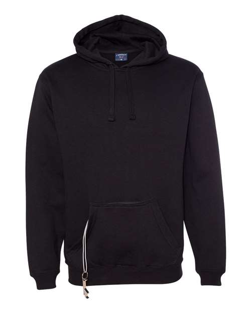 J. America 8815 Men's Tailgate Hooded Sweatshirt - Black - front