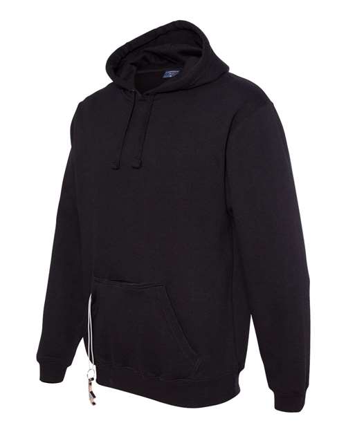 J. America 8815 Men's Tailgate Hooded Sweatshirt - Black - side