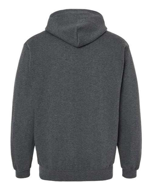J. America 8815 Men's Tailgate Hooded Sweatshirt - Charcoal Heather - back
