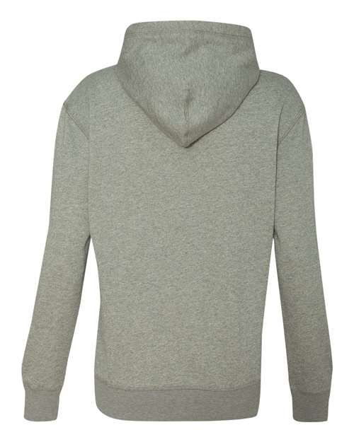J. America 8860 Women’s Glitter French Terry Hooded Sweatshirt - Oxford/ Silver - back