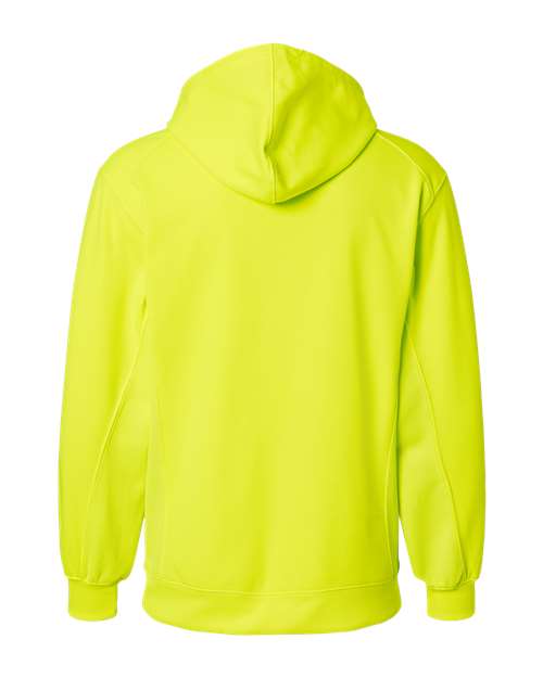 Badger 1454 Men's Performance Fleece Hooded Sweatshirt - Safety Yellow - back