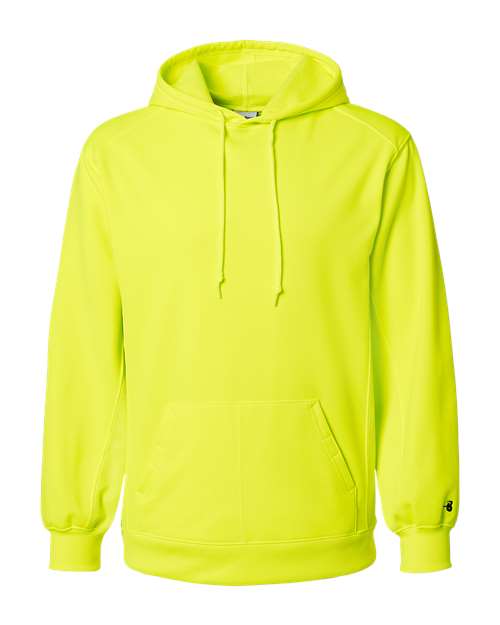 Badger 1454 Men's Performance Fleece Hooded Sweatshirt - Safety Yellow - front