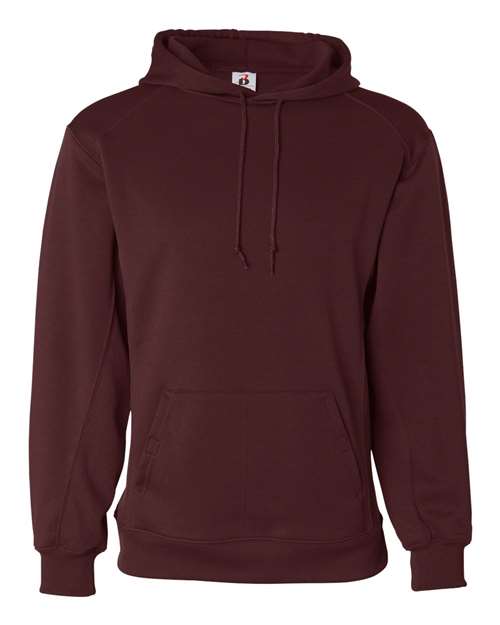 Badger 1454 Men's Performance Fleece Hooded Sweatshirt - Maroon - front