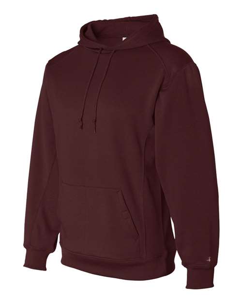 Badger 1454 Men's Performance Fleece Hooded Sweatshirt - Maroon - side