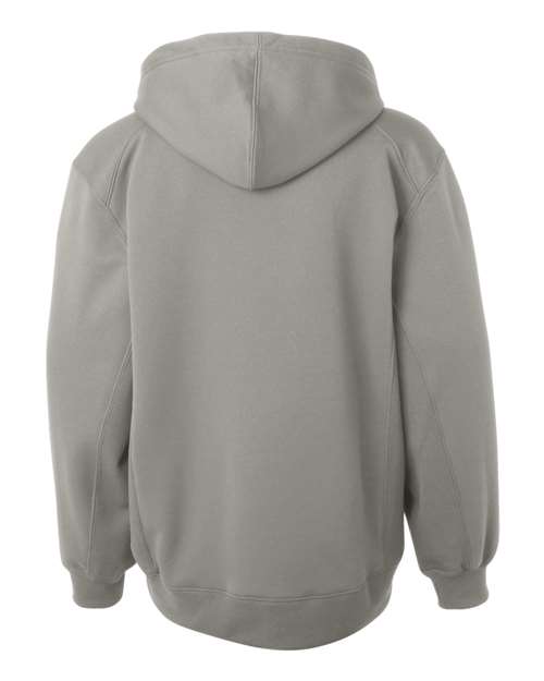 Badger 2454 Youth Performance Fleece Hooded Sweatshirt - Silver - back