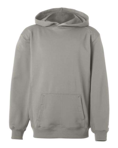 Badger 2454 Youth Performance Fleece Hooded Sweatshirt - Silver - front