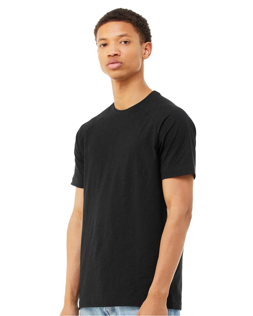 BELLA + CANVAS 3201 Men's Heather CVC Raglan Tee - style