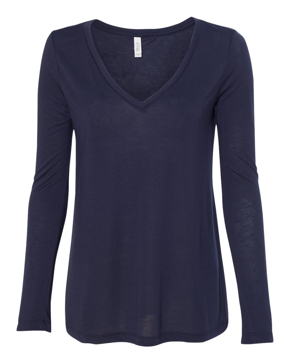 BELLA + CANVAS 8855 Women's Flowy Long Sleeve V-Neck Tee - style