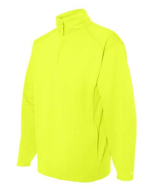 Badger 1480 Men's Performance Quarter-Zip Pullover - Safety Yellow - side