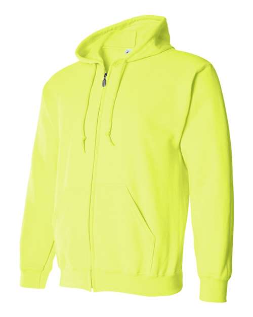 Gildan 18600 Unisex Heavy Blend™ Full-Zip Hooded Sweatshirt - Safety Green - side
