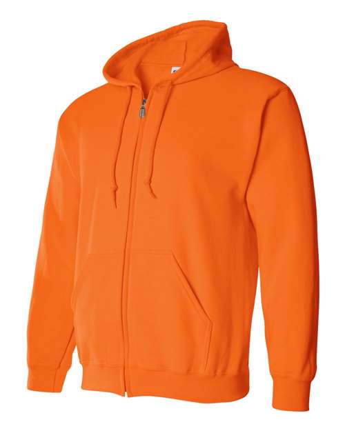 Gildan 18600 Unisex Heavy Blend™ Full-Zip Hooded Sweatshirt - Safety Orange - side