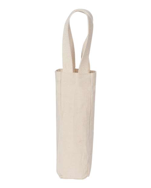 Liberty Bags 1725 Single Bottle Wine Tote - Natural - back