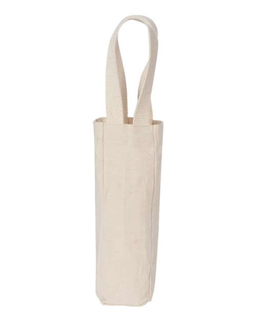 Liberty Bags 1725 Single Bottle Wine Tote - Natural - front