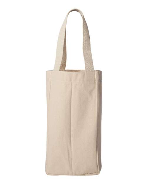 Liberty Bags 1726 Double Bottle Wine Tote - Natural - back