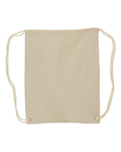 Liberty Bags 8875 Canvas Drawstring Backpack - Natural - front