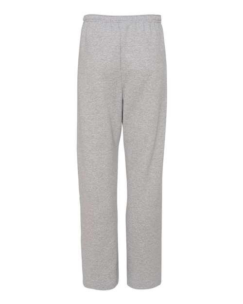 JERZEES 974MPR Unisex NuBlend® Open-Bottom Sweatpants with Pockets - Athletic Heather - back