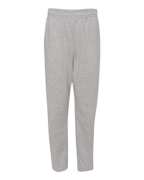JERZEES 974MPR Unisex NuBlend® Open-Bottom Sweatpants with Pockets - Athletic Heather - front