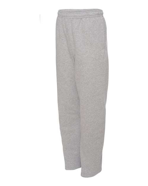 JERZEES 974MPR Unisex NuBlend® Open-Bottom Sweatpants with Pockets - Athletic Heather - side