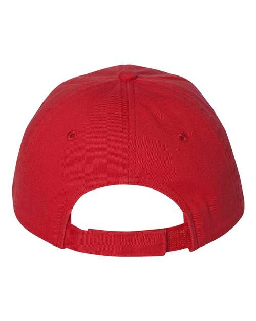 Valucap VC350 Bio-Washed Chino Twill Cap - Red - back